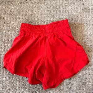 Red Women's Lululemon Running Shorts